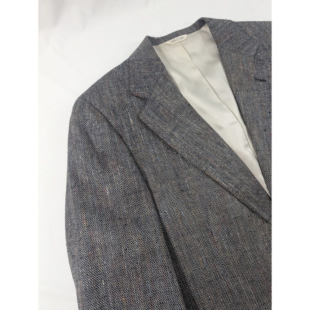 Vintage Polo University Blazer Sports Jacket USA Made Burlap Confetti 40R 42" - Picture 2 of 12